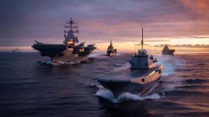 The US war fleet crosses a “technological Rubicon” as it becomes the first to deploy autonomous surface ships in a carrier strike group
