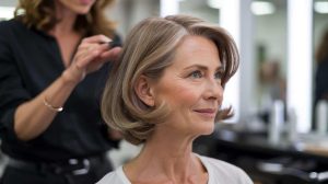 This haircut helps women over 55 balance volume at the crown and ends